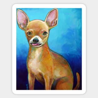 Carly the Derpy Chihuahua by Robert Phelps Sticker